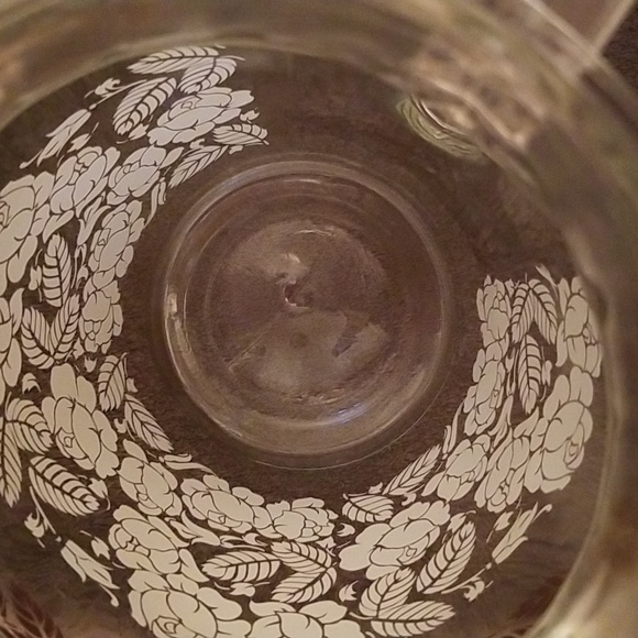 Vintage MCM Water Juice Pitcher / White & Gold Floral Pattern - Picture 12 of 17